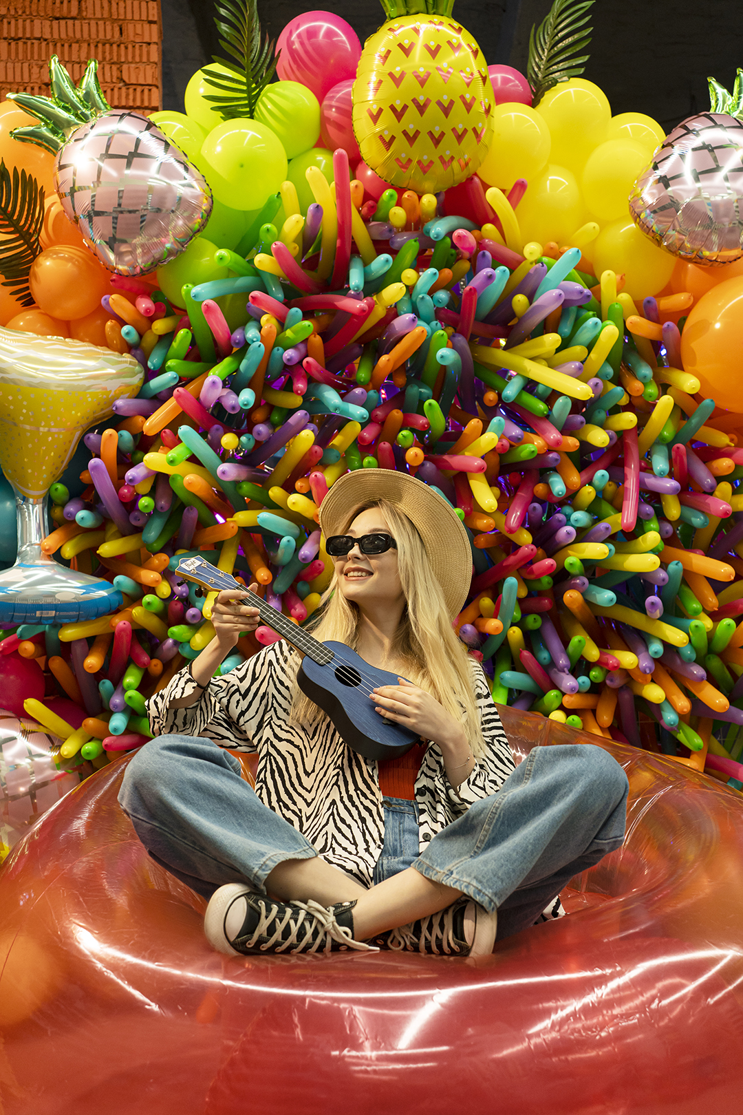 Шар (30''/76 см) Фигура, Ананас, Желтый, 1 шт. в уп.