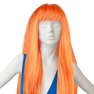 Парик карнавальный, 160 гр, Классик, Оранжевый, 1 шт. в упак. 