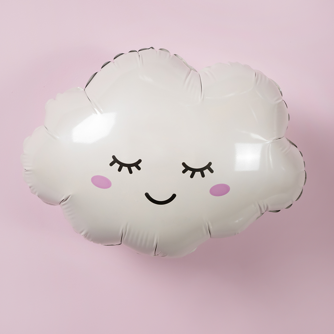 Шар (27''/69 см) Фигура, Облако, Белый, 1 шт.