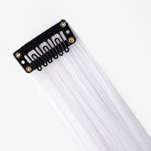 Цветная прядь для волос, Флуоресцентная, 5 гр., Белый, Флуор, 50*3,2 см, 1 шт. 