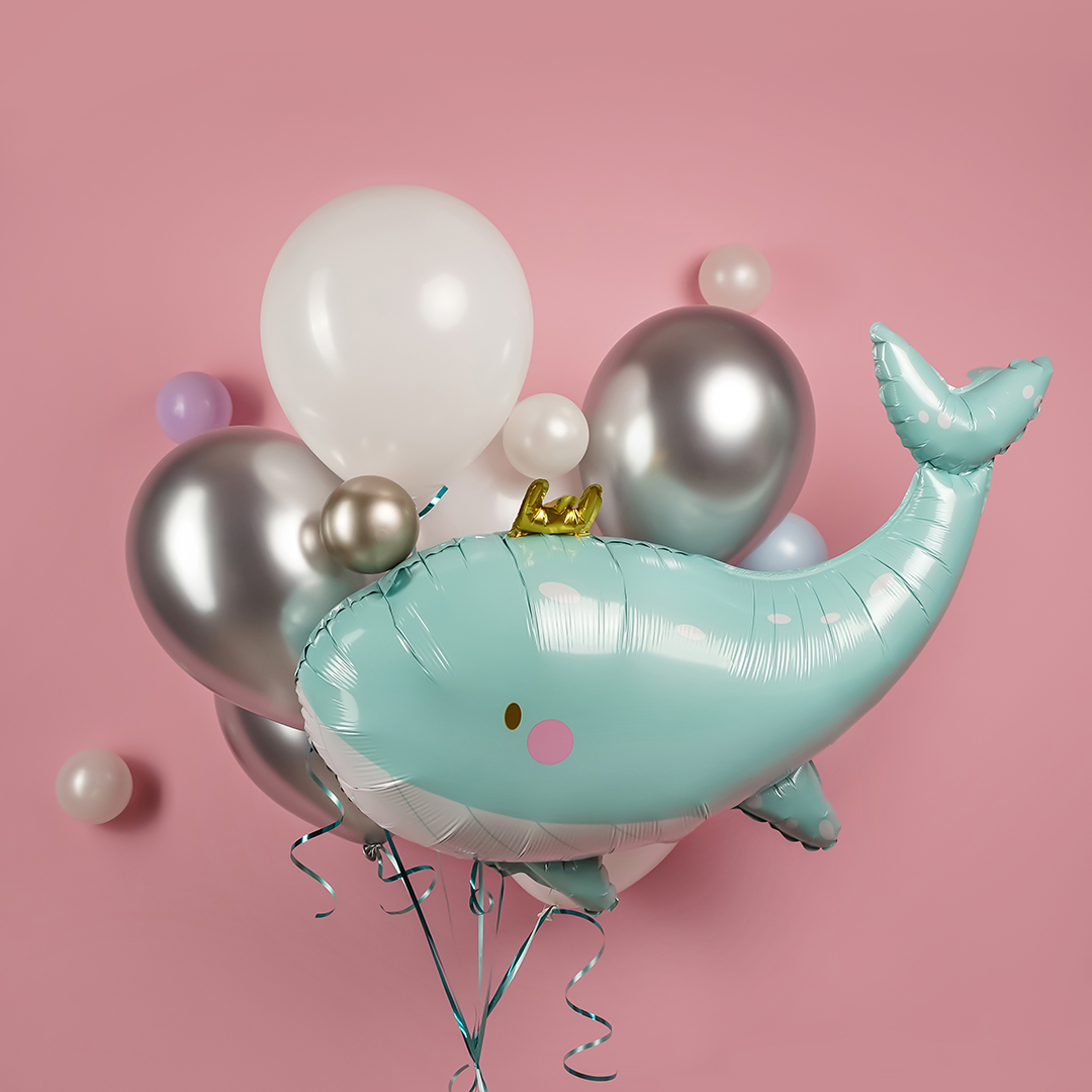 Шар (36''/91 см) Фигура, Кит в короне, 1 шт.