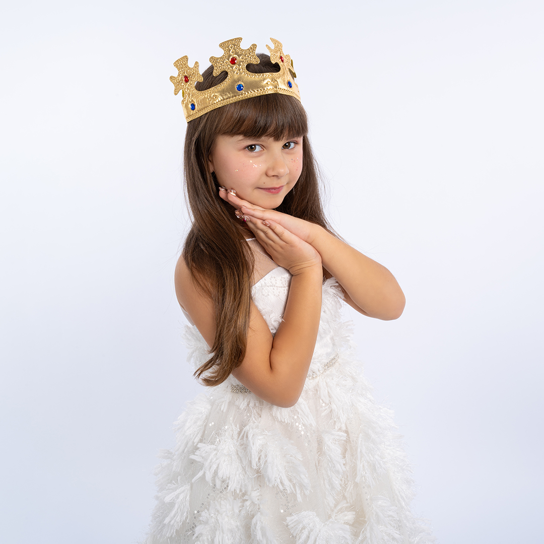 Корона тканевая, Монарх, Золото, 1 шт. 