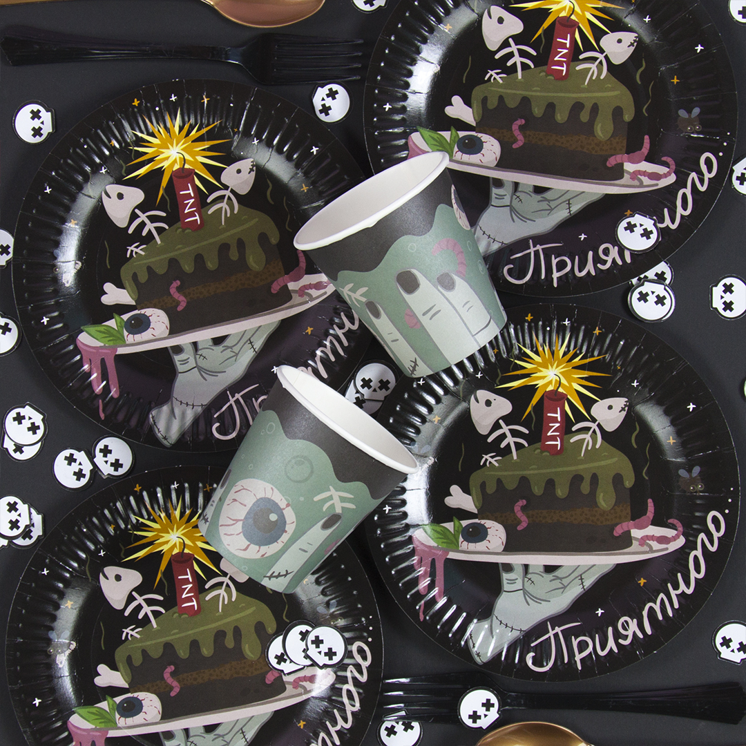 Стаканы (250 мл) Мрачная стори, Бон Аппетит, 6 шт.