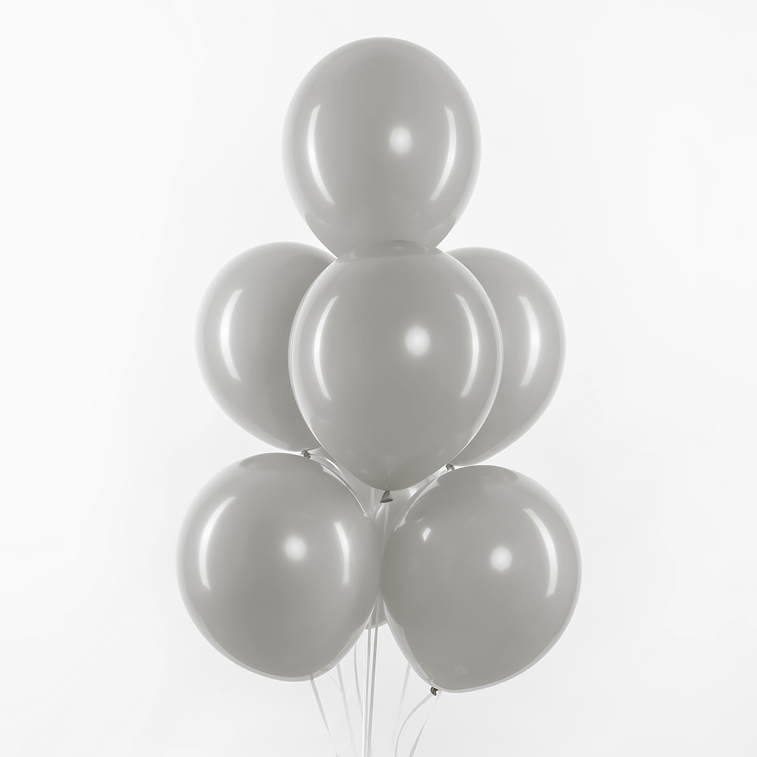 Шар (12''/30 см), Серый, пастель, 100 шт.