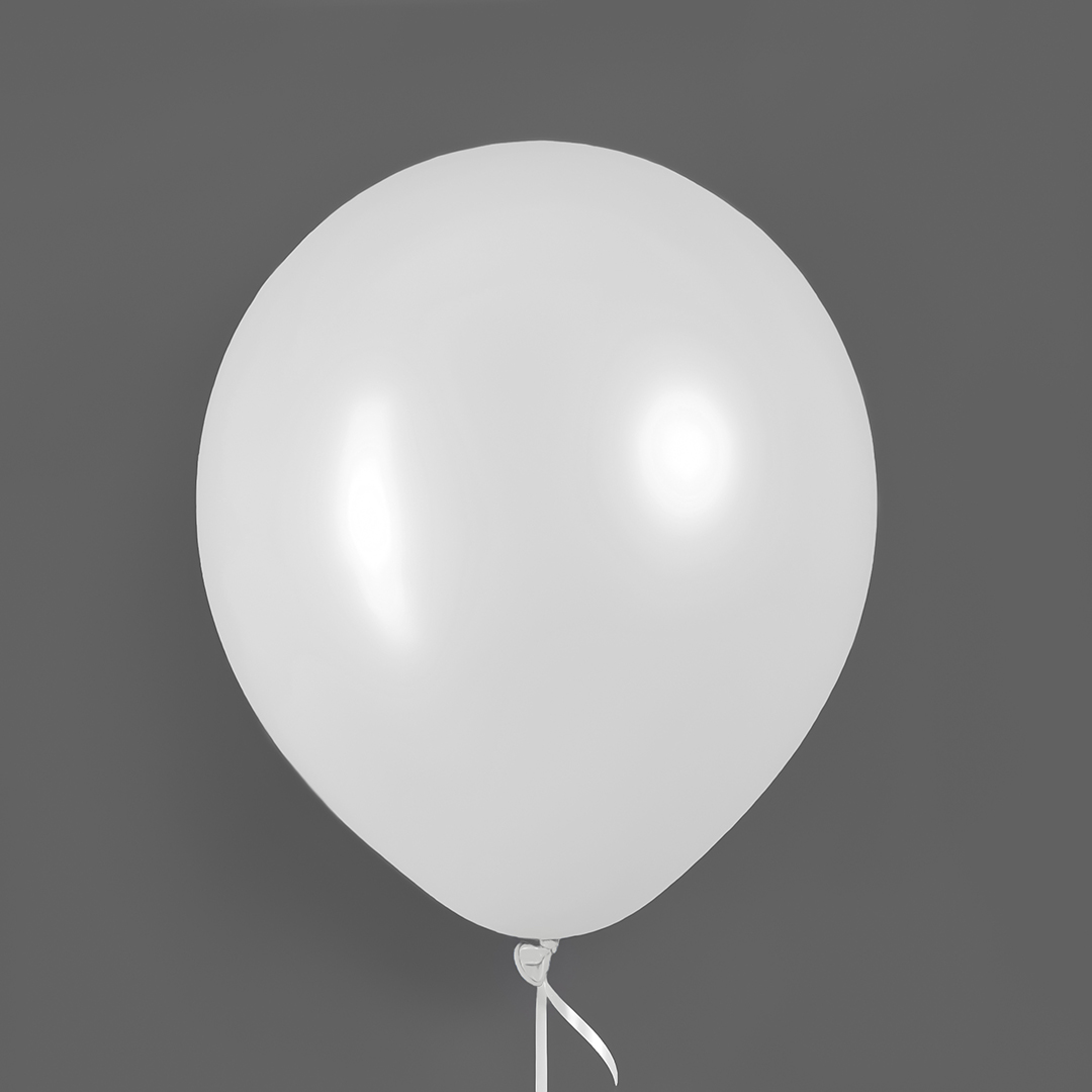 Шар (12''/30 см), Белый, пастель, 100 шт.