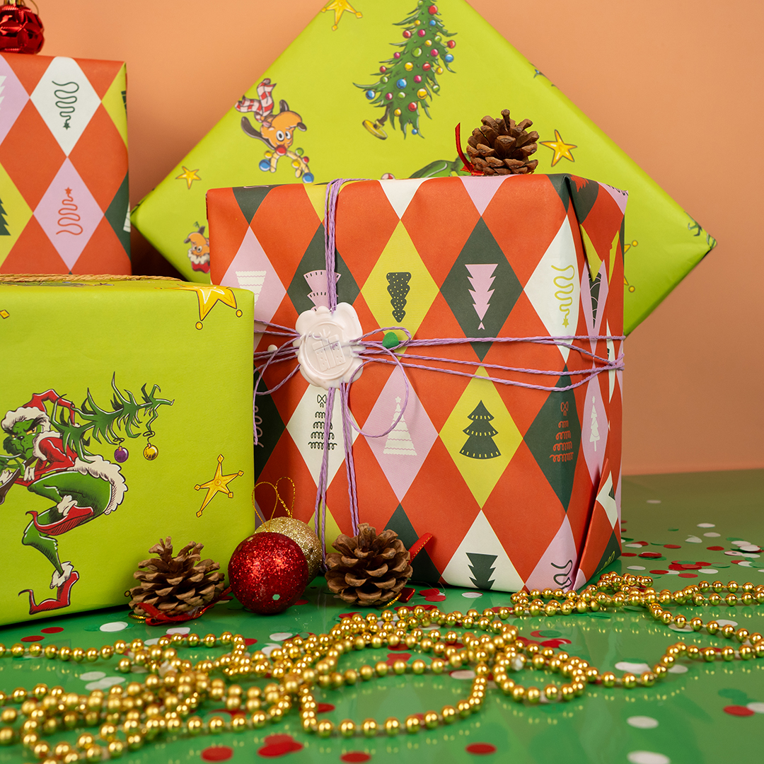 Штамп для сургучной печати Подарок, 3 см. Коричневый, 1 шт.