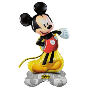 Шар 3D (23''/58 см) Фигура на подставке, Микки Маус, 1 шт. в уп.