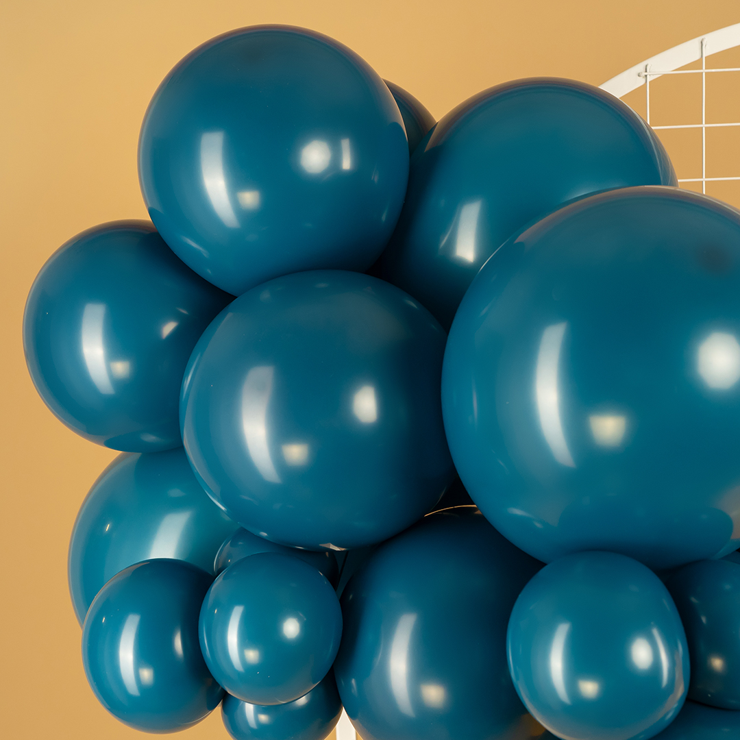 Шар (5''/13 см), Глубокий бирюзовый (035), пастель, 100 шт.