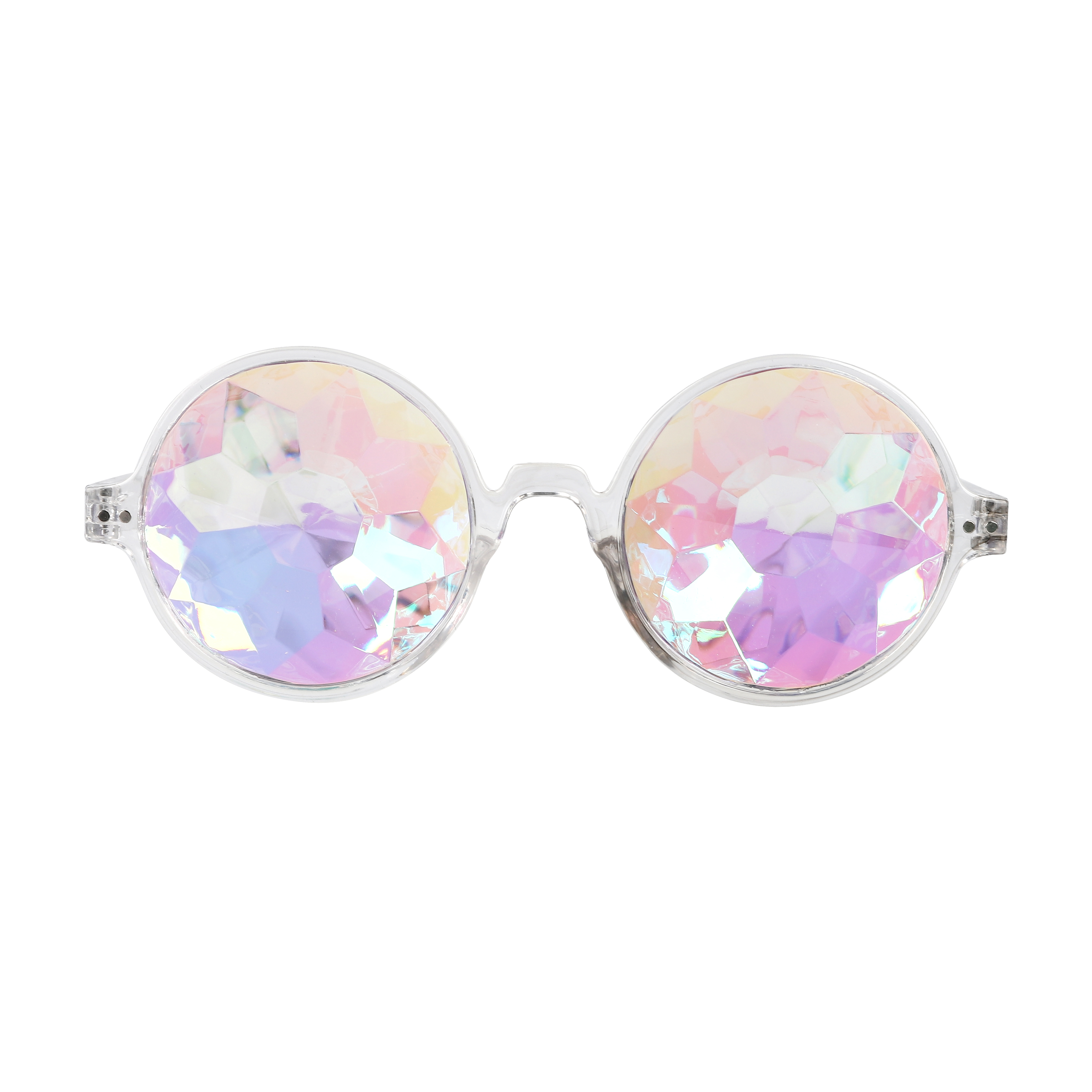 Карнавальные очки, Гламурные калейдоскопы, Белый, 1 шт. 