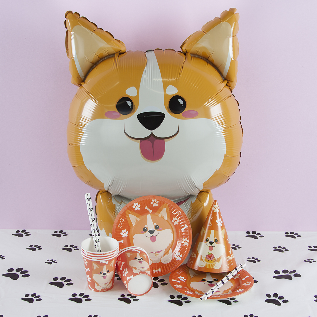 Колпаки, Счастливый корги, 6 шт. в упак. 