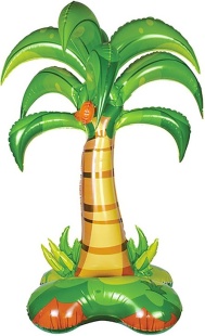 Шар 3D (52''/132 см) Фигура на подставке, Пальма, 1 шт. в уп.