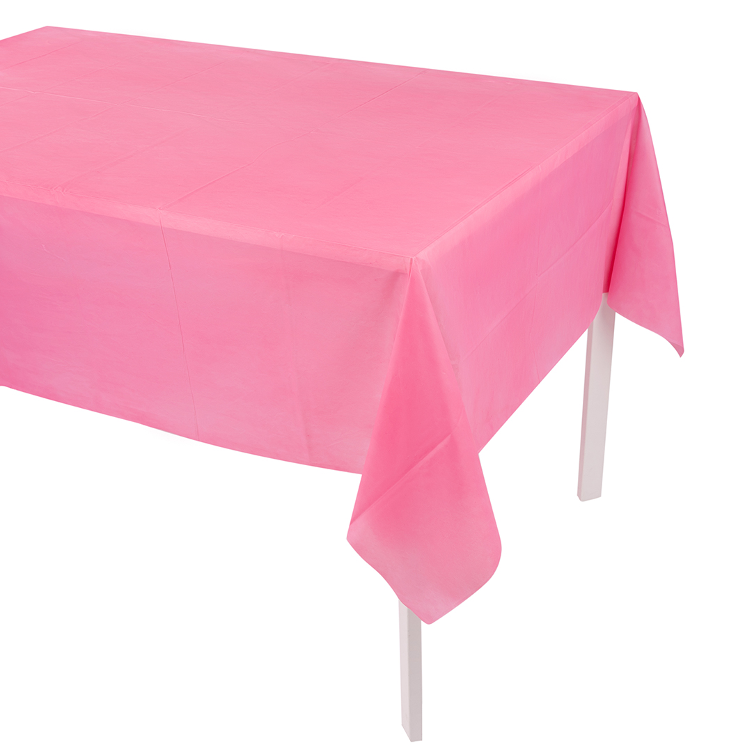 Скатерть одноразовая, Мастхэв, Ярко-розовый, 137*274 см, 1 шт.
