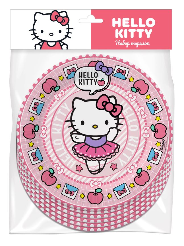 Тарелки (7''/18 см) Hello Kitty, 6 шт.