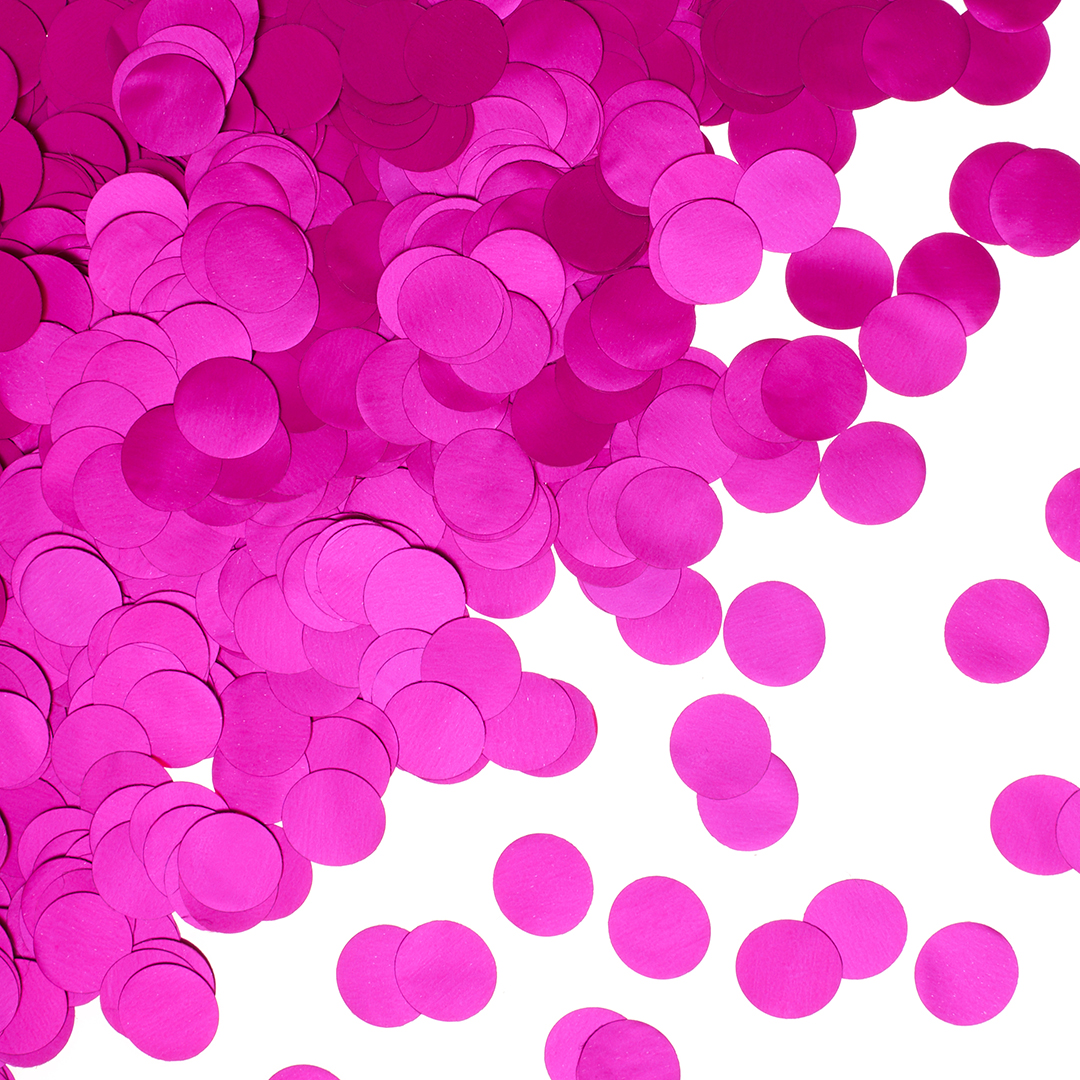 Конфетти фольга Круг, Фуксия, Хром, 2 см, 50 г.