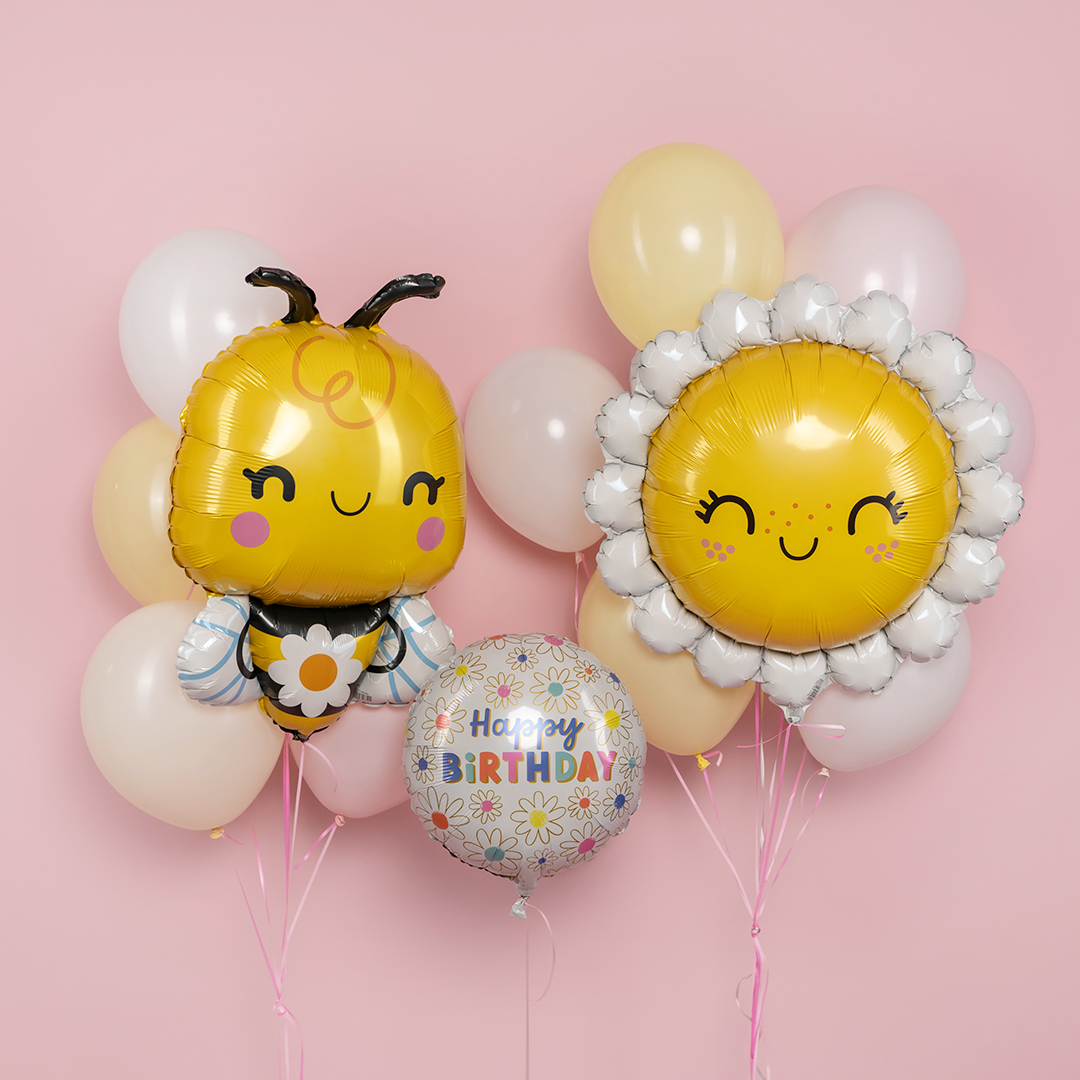 Шар (33''/84 см) Фигура, Пчелка с цветком, 1 шт.