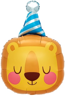 Шар (30''/76 см) Фигура, Лев в колпачке, 1 шт. в уп.