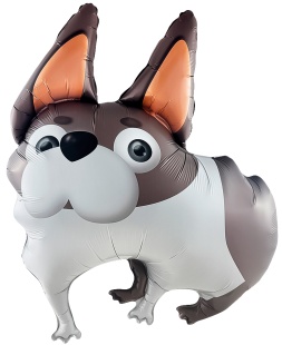 Шар (35''/89 см) Фигура, Бульдог, 1 шт. в уп.