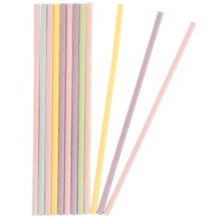 Трубочки для коктейлей, Ассорти, Макарунс, 12 шт. в упак. 