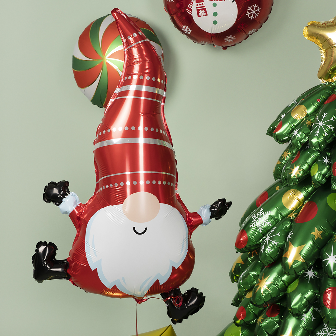 Шар (31''/79 см) Фигура, Новогодний гном, 1 шт.