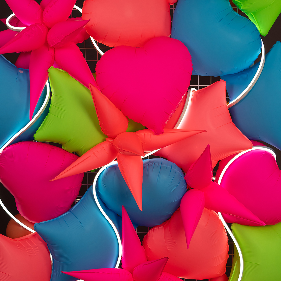 Шар (18''/46 см) Звезда, Салатовый, Неон, 1 шт.