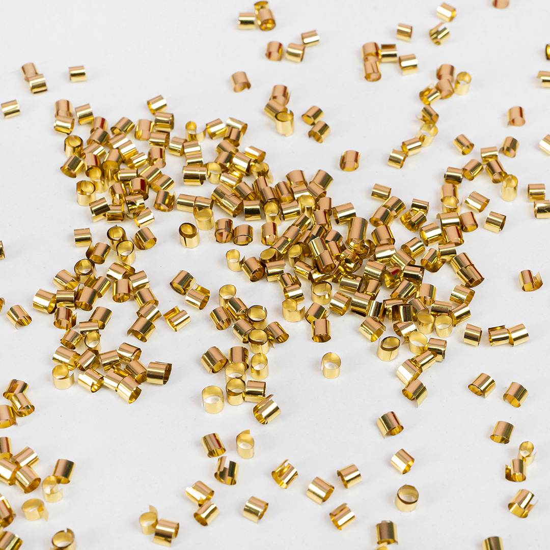 Конфетти фольга Цилиндр, Золото, Металлик, 0,2 см, 20 г.