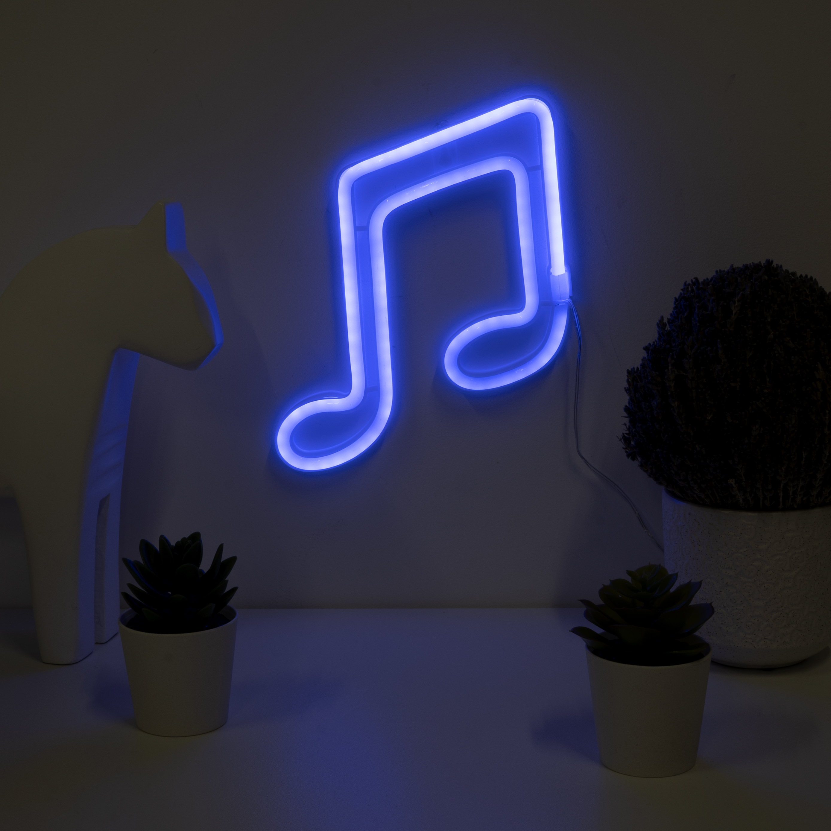 Световая фигура Ноты, 16,3*24 см. Синий, 1 шт.