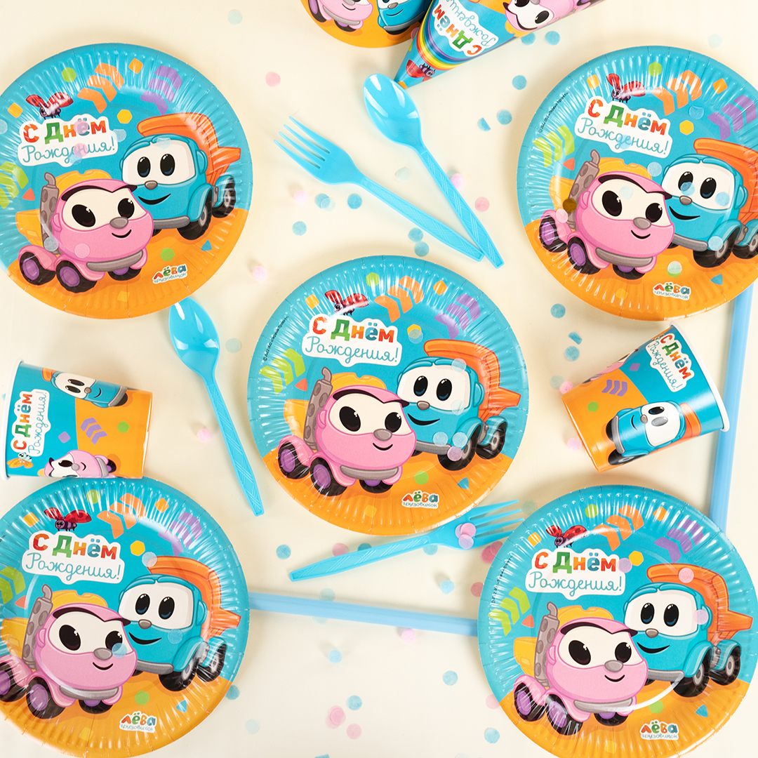 Тарелки (7''/18 см) Грузовичок Лёва, 6 шт.