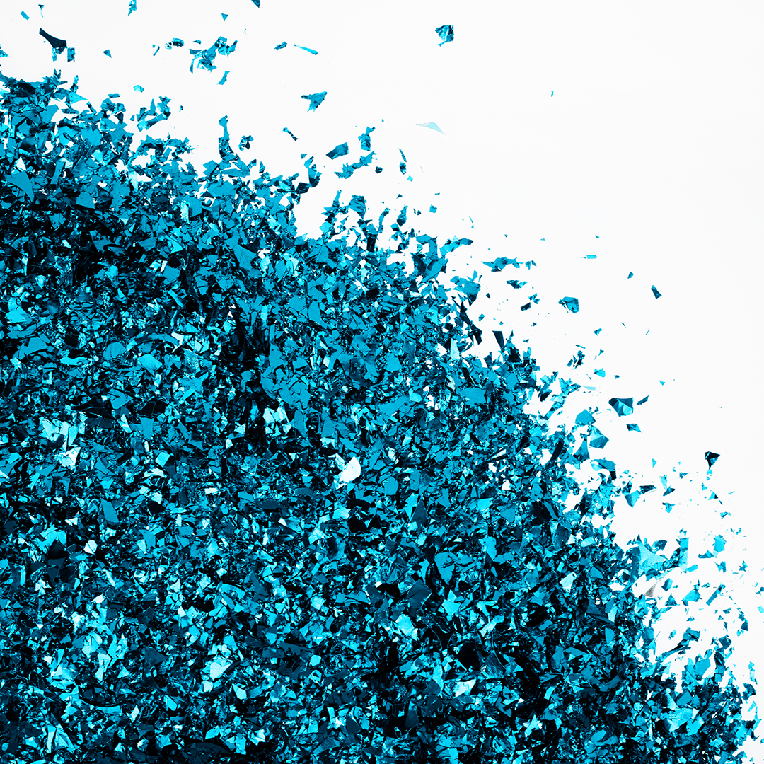 Конфетти дробленые Ярко-голубой, Металлик, 20 г.