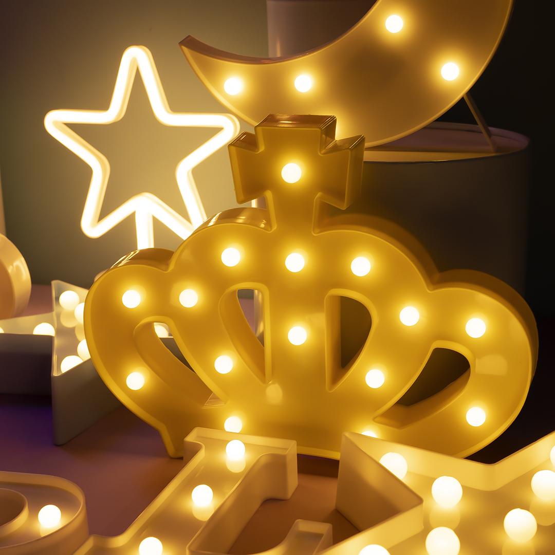 Световая фигура Корона, 22,5*28 см. Желтый, 1 шт.