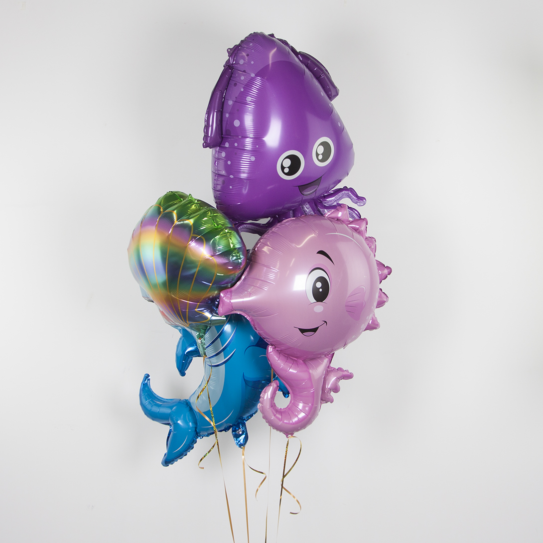 Шар (31''/79 см) Фигура, Кен, Веселая Акула, 1 шт.