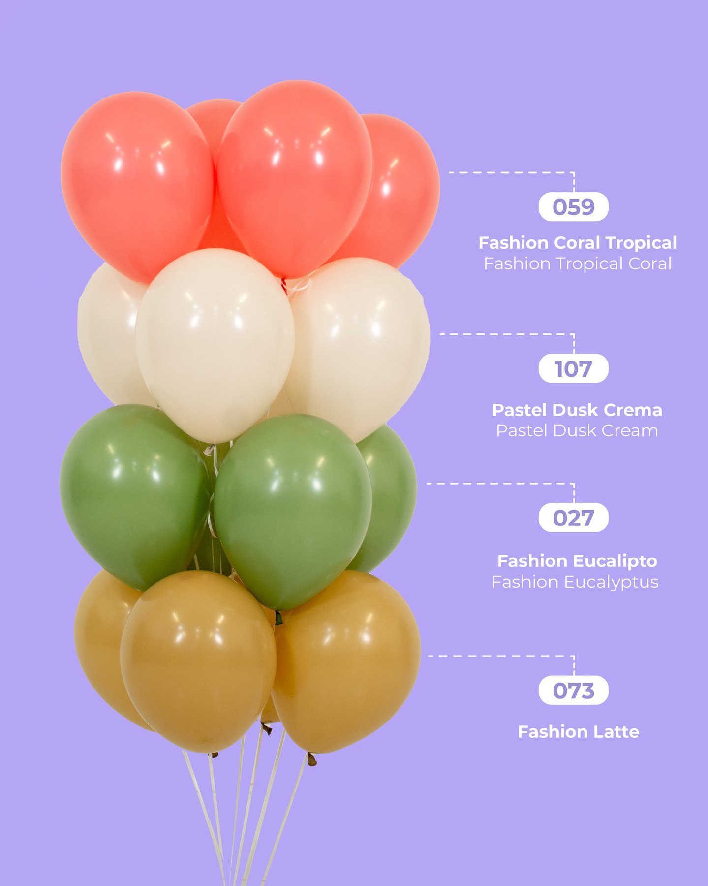 Шар (12''/30 см), Тропический коралл (059), пастель, 50 шт.