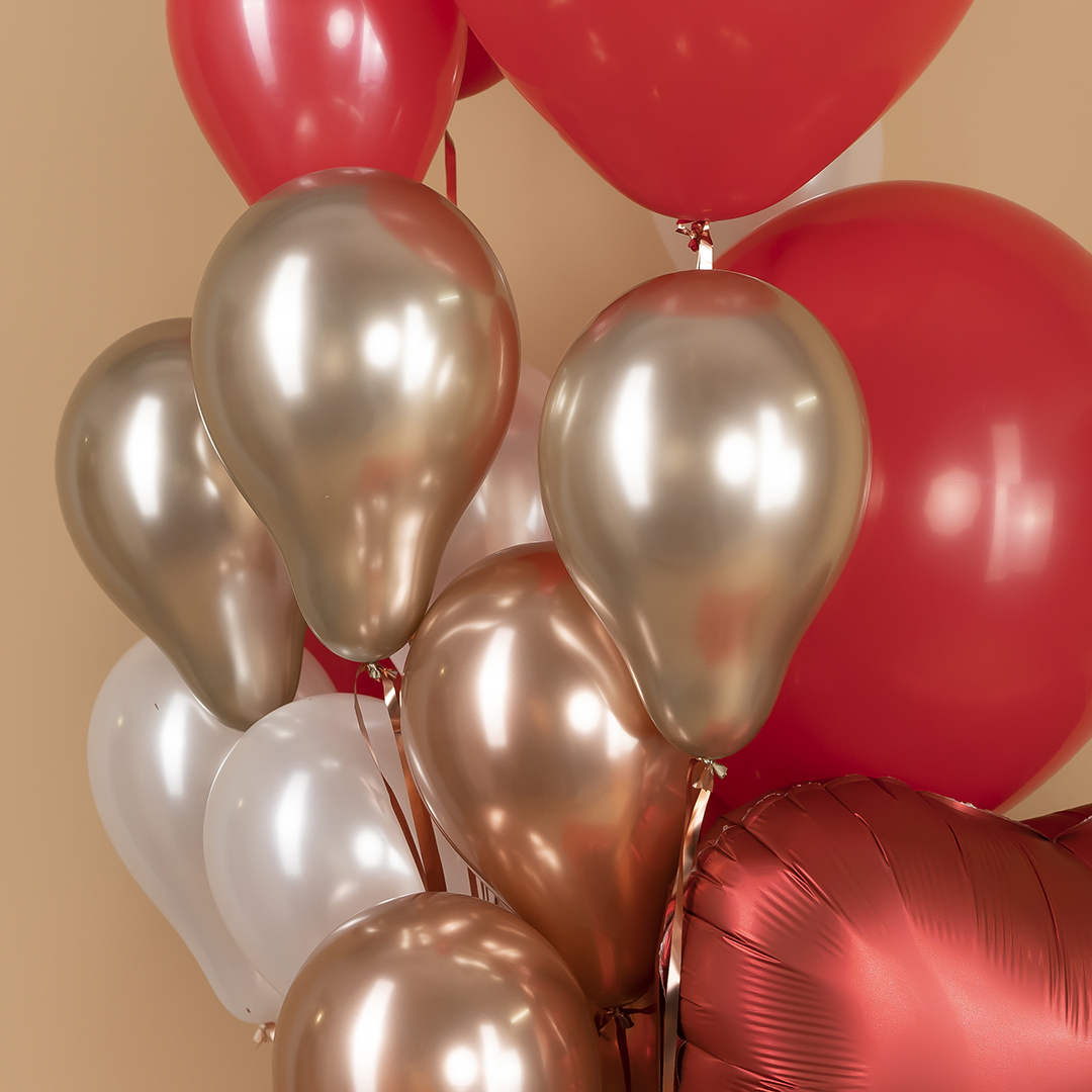 Шар (5''/13 см), Розовое Золото, хром, 50 шт.