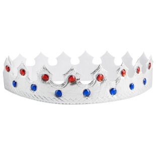 Корона тканевая, Принц, Серебро, 1 шт. 