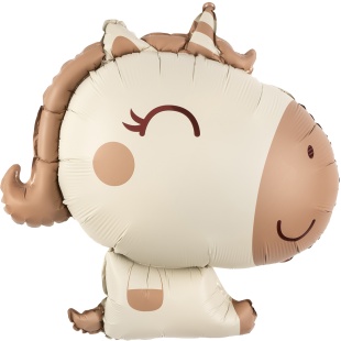 Шар (31''/79 см) Фигура, Милый единорог, Бежевый, Сатин, 1 шт. в уп.