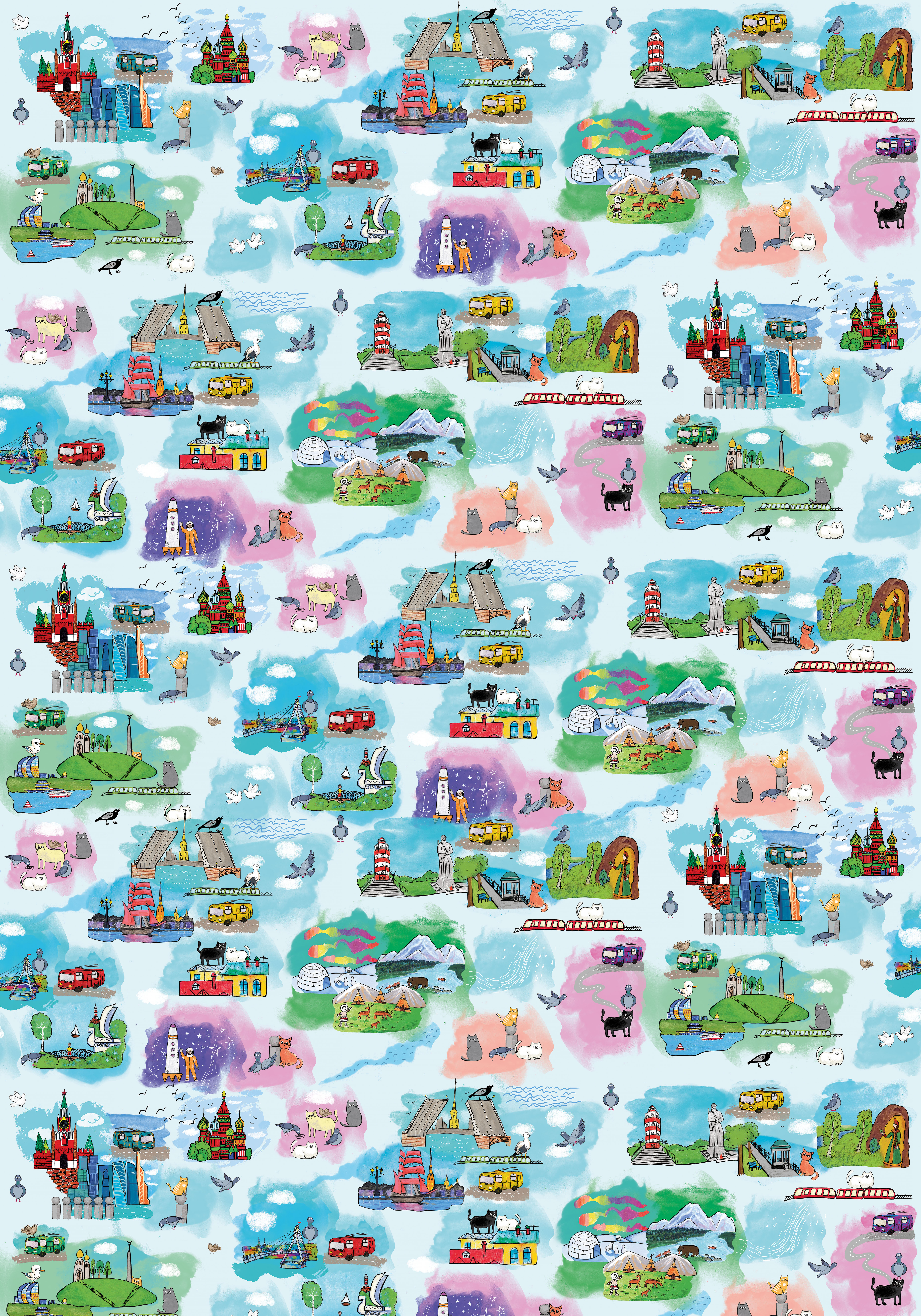 Упаковочная бумага 80гр (0,7*1 м) Россия, 10 шт.