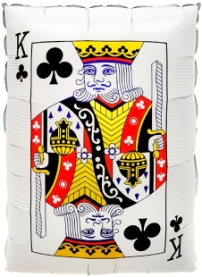 Шар (22''/56 см) Фигура, Покер, Карта Король Треф, 1 шт. в уп. (цв.этик.)