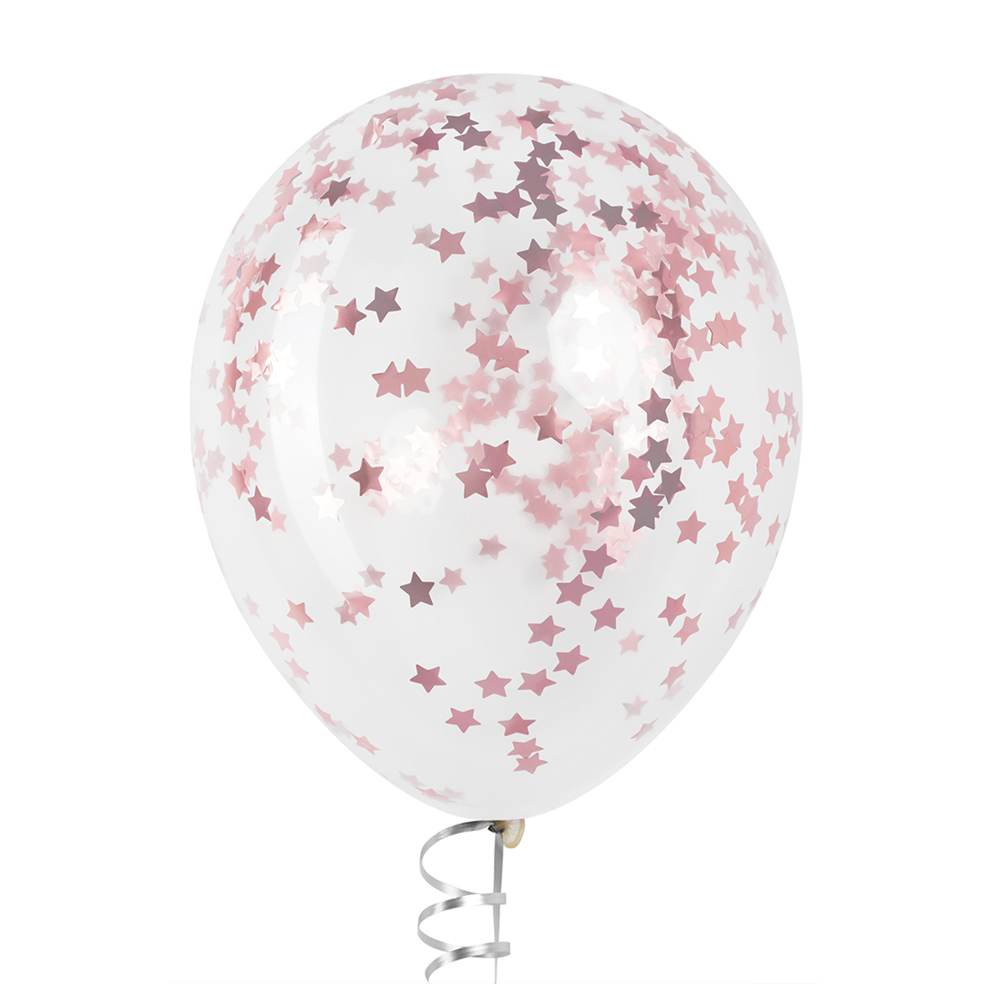 Конфетти фольга Звезда, Розовый, Хром, 1,5 см, 50 г.