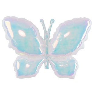Шар (26''/66 см) Фигура, Бабочка (надув воздухом), Жемчужный, Хамелеон, 1 шт. в уп.