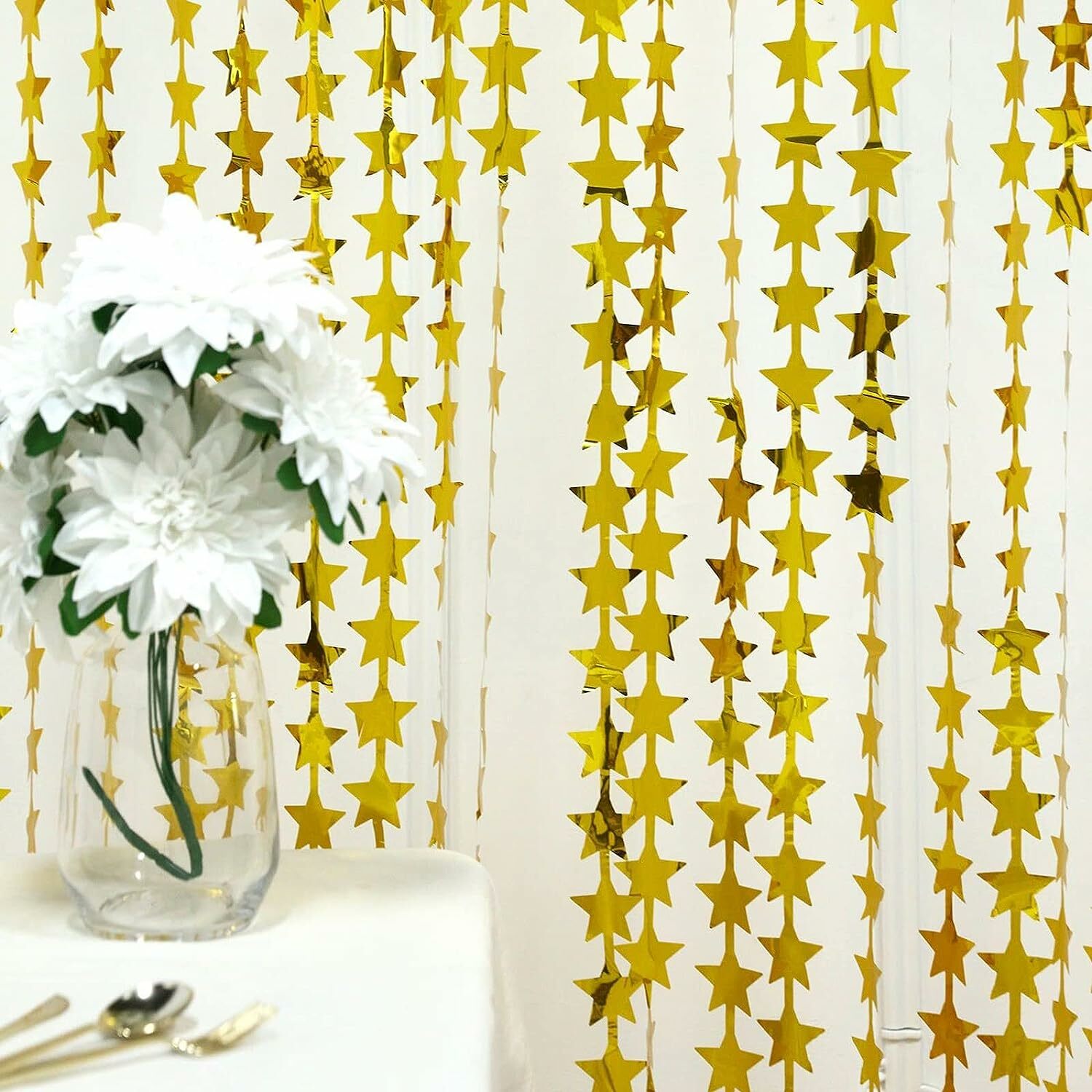 Занавес Звезда, Золото, Металлик, 100*200 см, 1 шт.