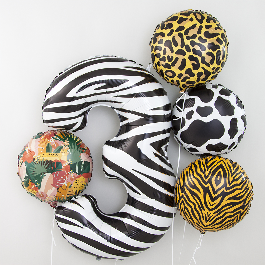 Шар (18''/46 см) Круг, Сафари, Леопард, 1 шт.
