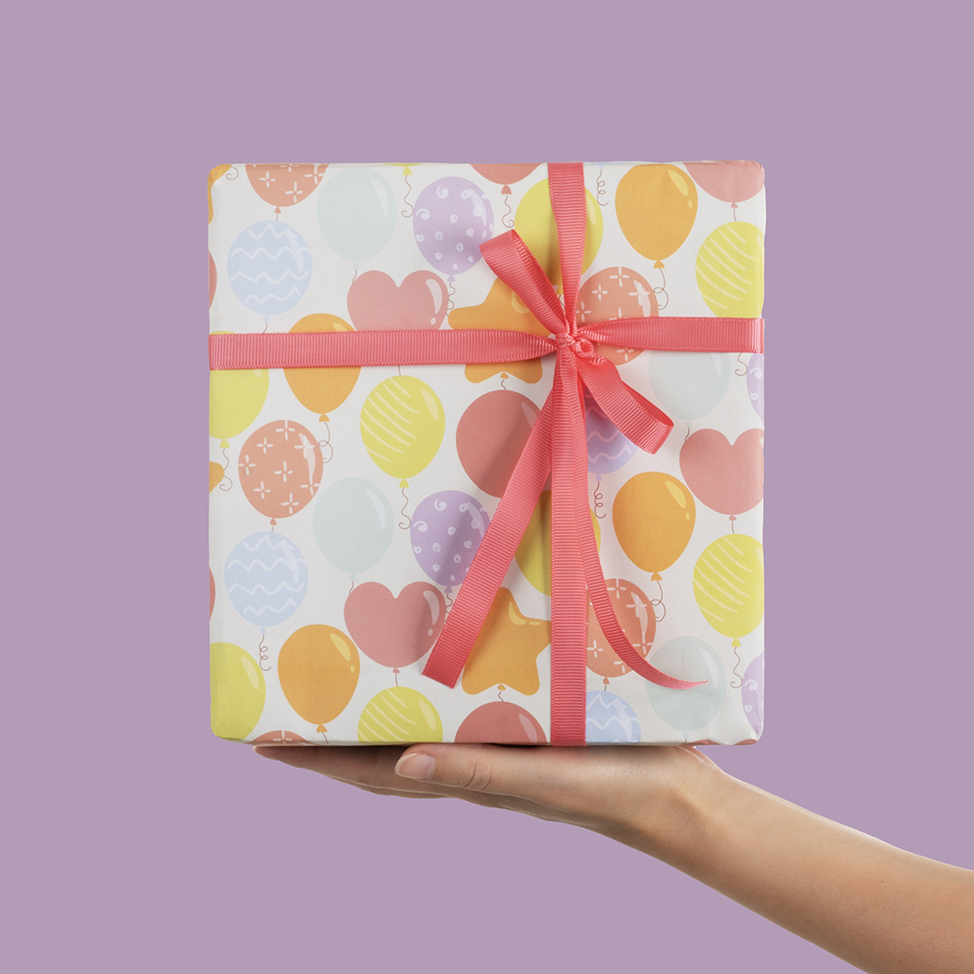 Упаковочная бумага 80гр (0,7*1 м) Любимые шарики, 10 шт.