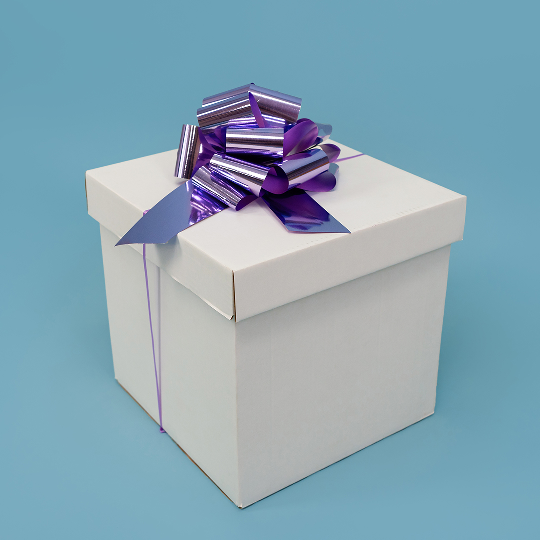 Бант Шар, Лаванда, Металлик, 21 см, 1 шт. в упак. 