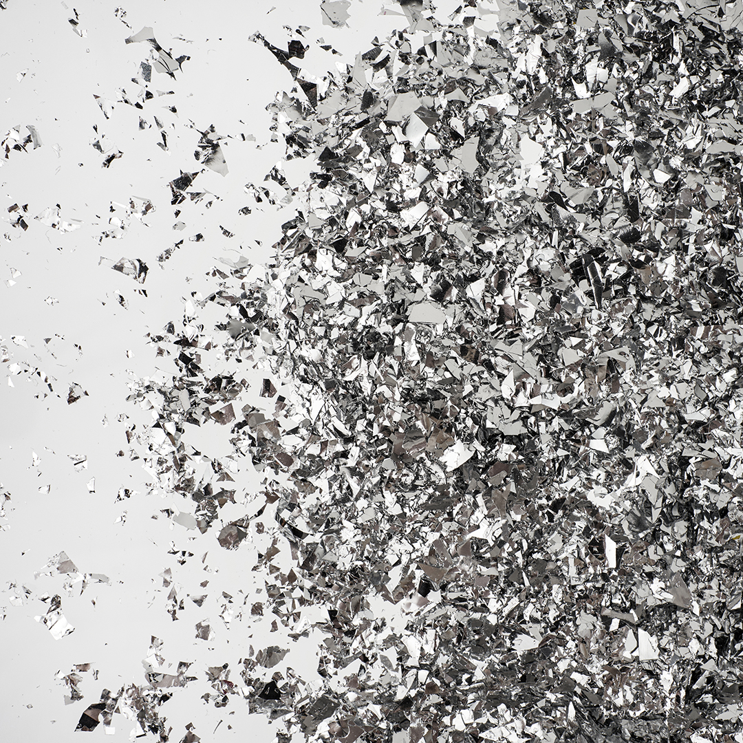 Конфетти дробленые Серебро, Металлик, 20 г.