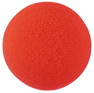 Нос клоуна, на резинке, Красный, 3 шт. в упак. 