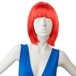 Парик карнавальный, 110 гр, Каре, Красный, 1 шт. в упак. 