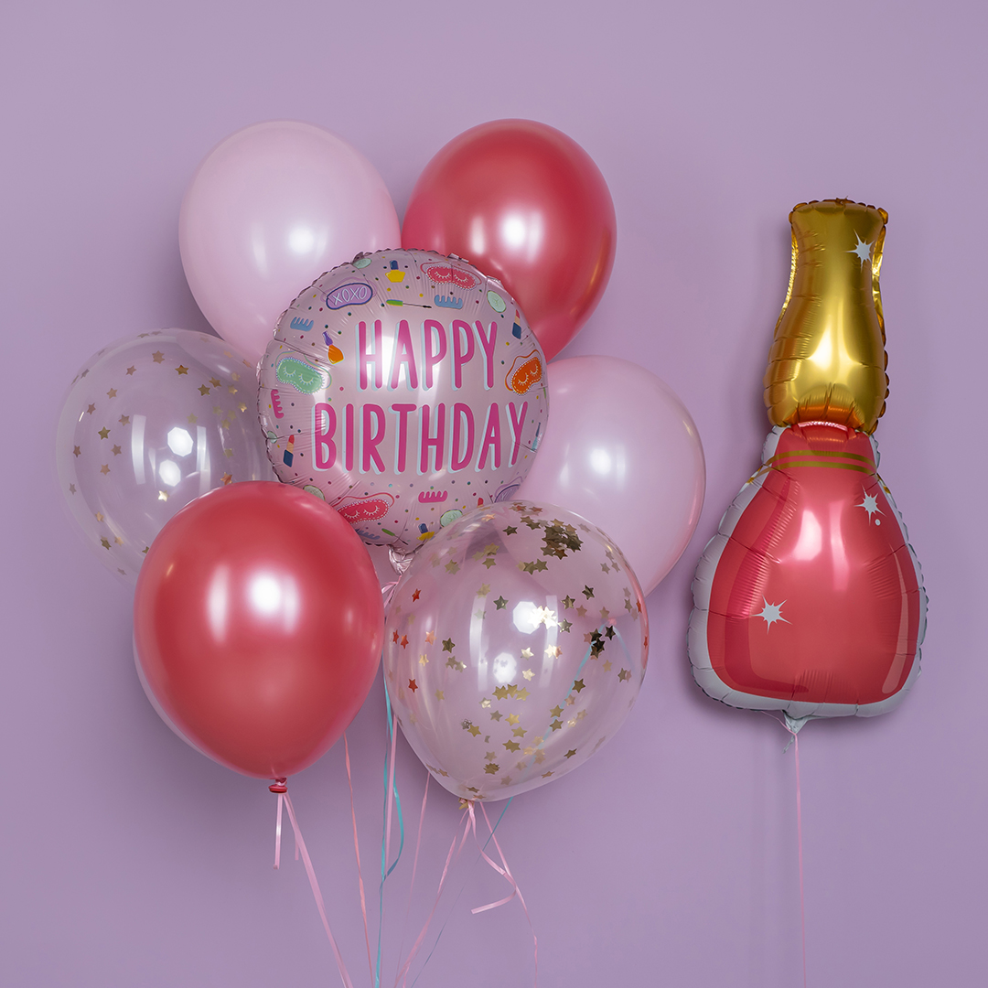 Шар (36''/91 см) Фигура, Лак для ногтей, Красный, 1 шт.