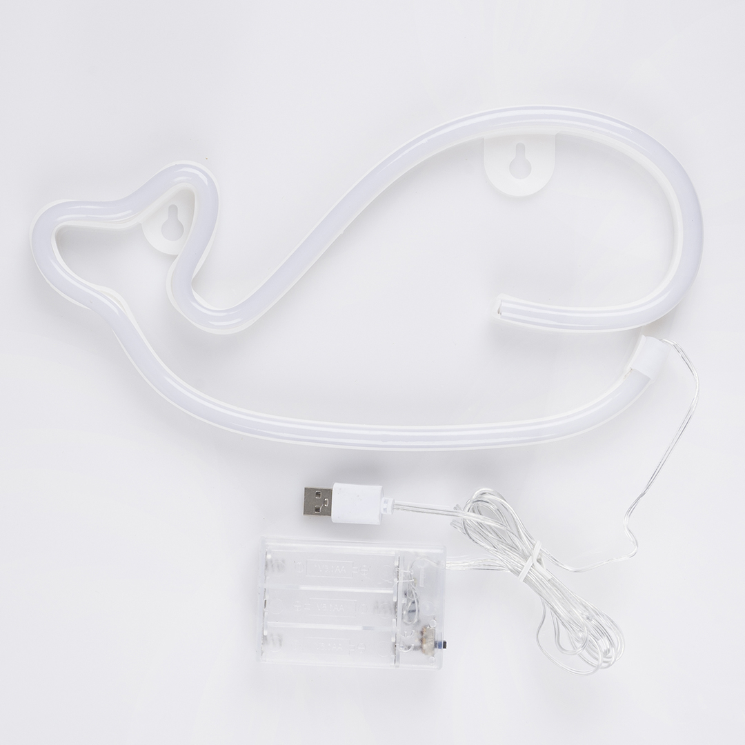 Световая фигура Кит, 15*29 см. Синий, 1 шт.