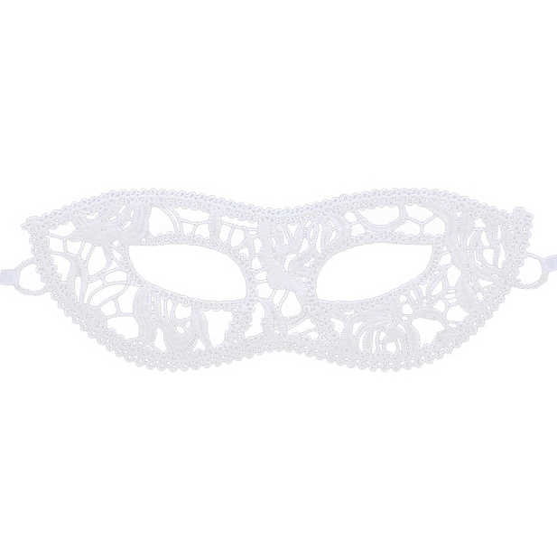 Маска кружевная, мягкая, Загадка, Белый, 16*24 см, 1 шт. 