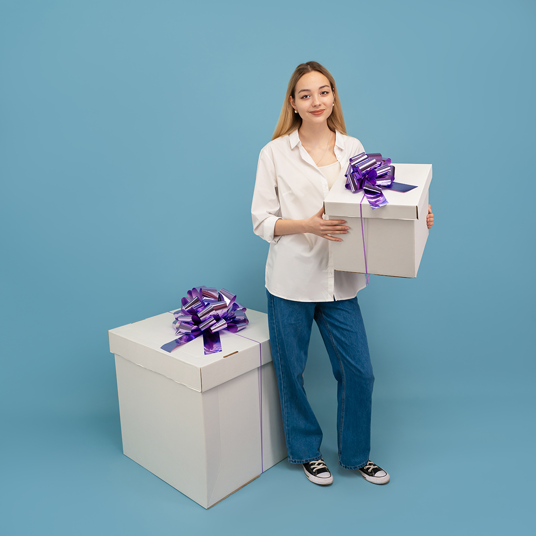 Бант Шар, Лаванда, Металлик, 36 см, 1 шт. в упак. 