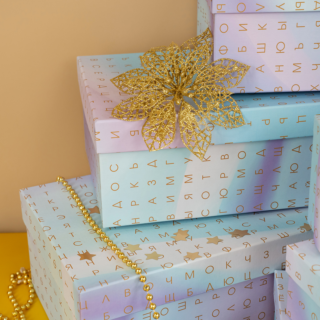 Цветок Пуансеттия, на клипсе, 14 см. Золото, с блестками, 2 шт.